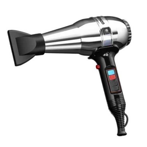 سشوار حرفه‌ای 1600 وات گوسونیک مدل GHD-224، موتور AC، وزن 900 گرم، دارای سری متمرکز‌کننده باریک با ویژگی صاف‌کنندگی